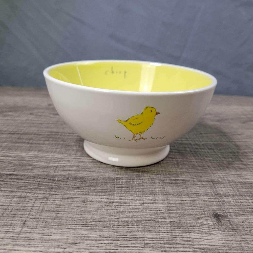 Rae Dunn Artisan Collection Footed‎ Chirp Chick Bowl